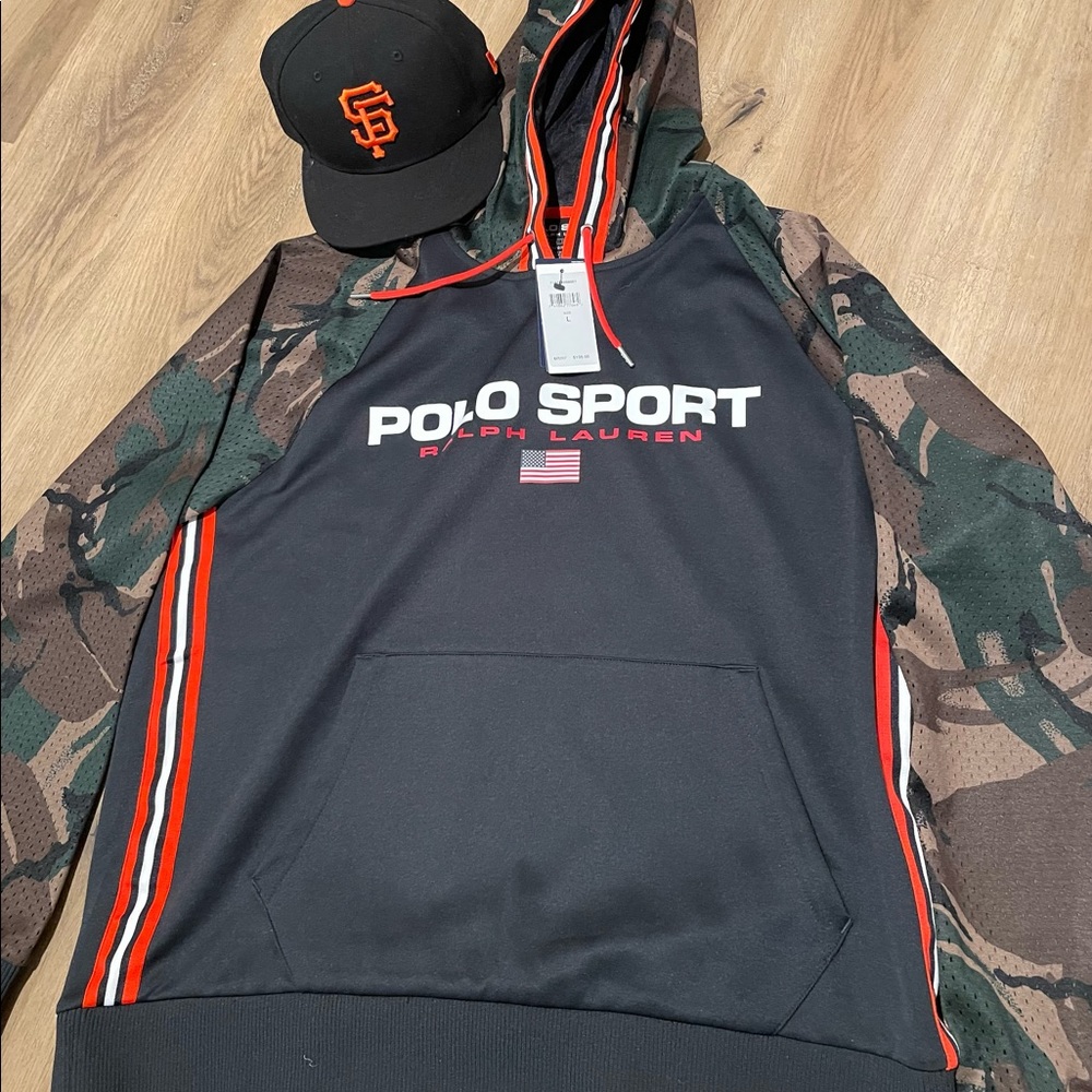 NWT basket ball uniform material sleeves n hood. It’s sharp